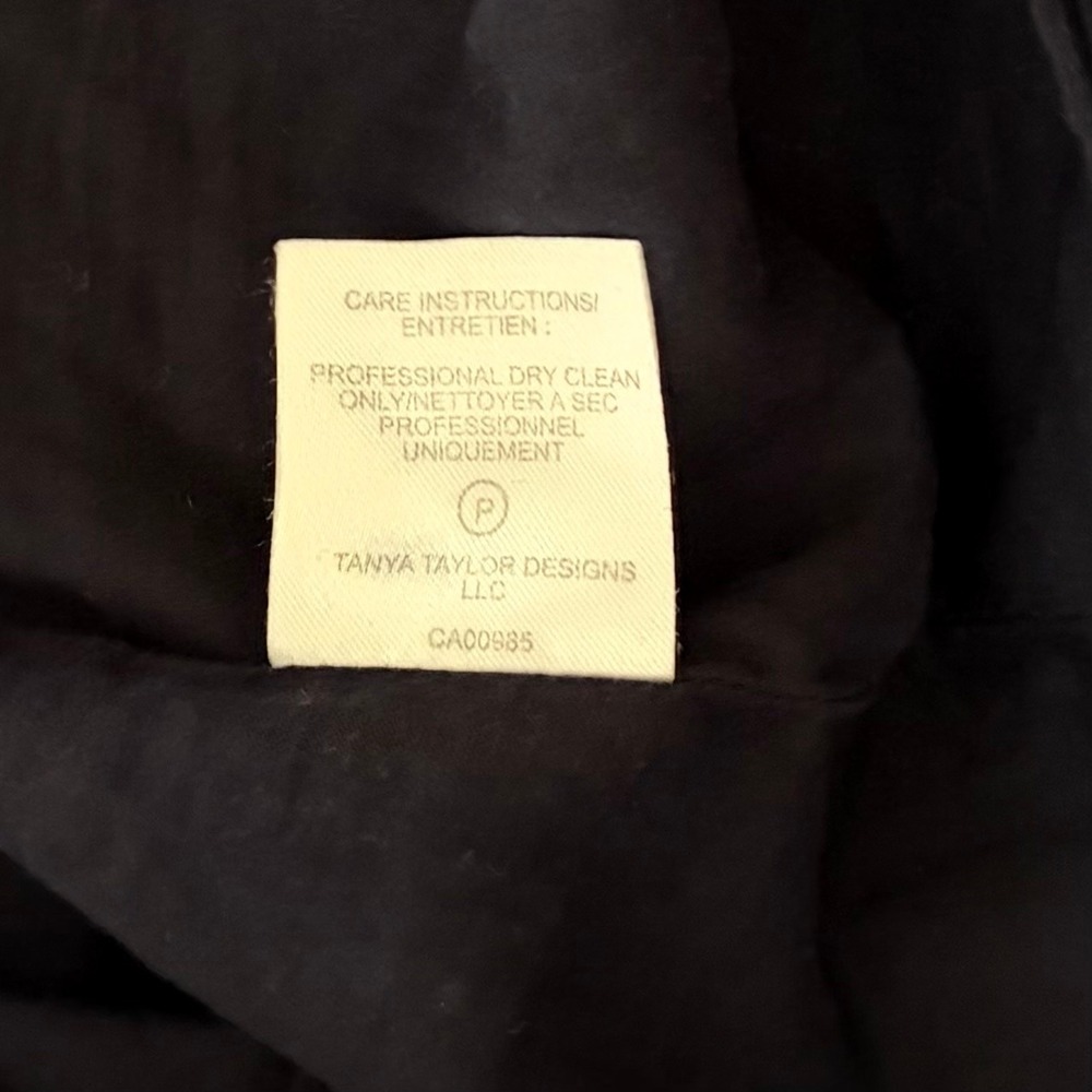 TANYA TAYLOR Pansy Dress Blue Denim Pleated Mini Puffed Sleeves Flirty Size 6 - Picture 14 of 16